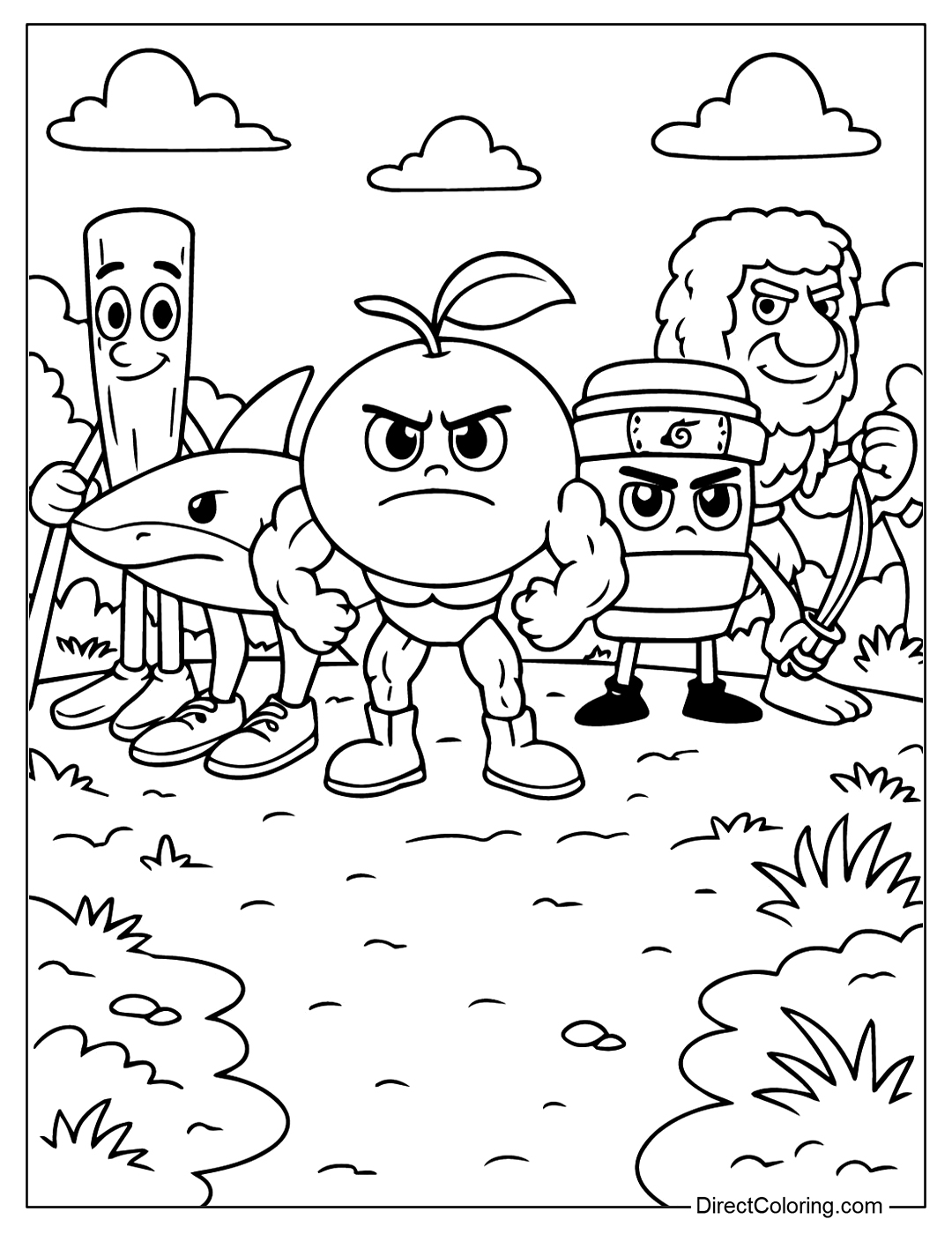 Italian Brainrot Coloring To Print